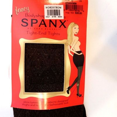 NIP Fancy Spanx Body-shaping Tight-End Tights Chocolat Size D Patterned Slimming
