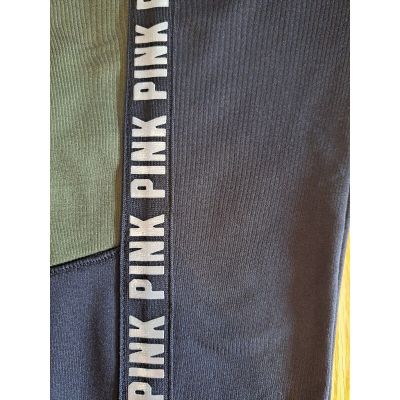 PINK leggings victorias secret cozy style xs black green
