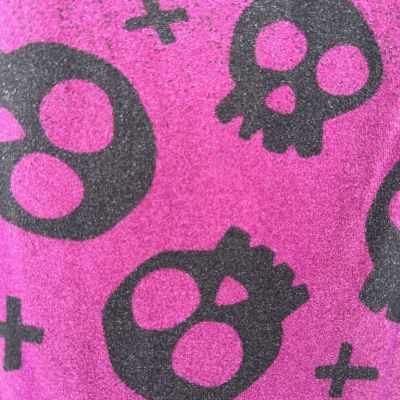 Lularoe ladies boack skulls style leggings size TC