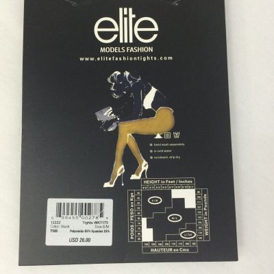 Elite Models Fishnet Tights Stockings Halloween Pantie Hose Black Small Medium