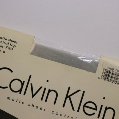 Vintage 1994 NEW Calvin Klein Matte Sheer Control Top Tights 15den Ice size A