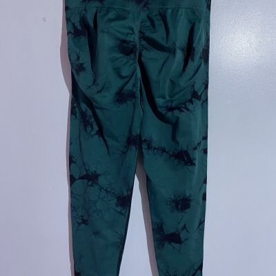 Fitness Leggings XL Scrunch Butt Lifting V Cut Seamless Gym Leg Day Tie Dye