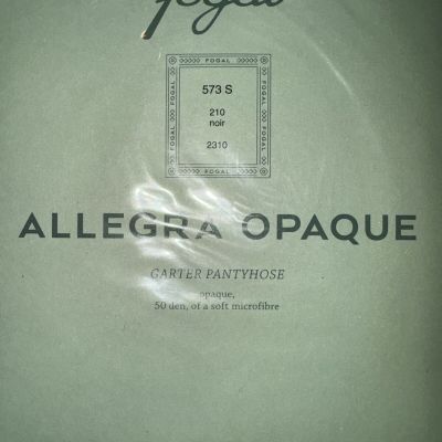 Fogal Allegra Opaque 573 2 in 1 Garter Belt & Stockings Noir Size Small 573 - 08