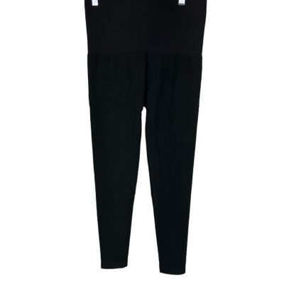 Breezies Women's Pull-on Seamless Cotton Leggings Pants Solid Black 2X Plus Size
