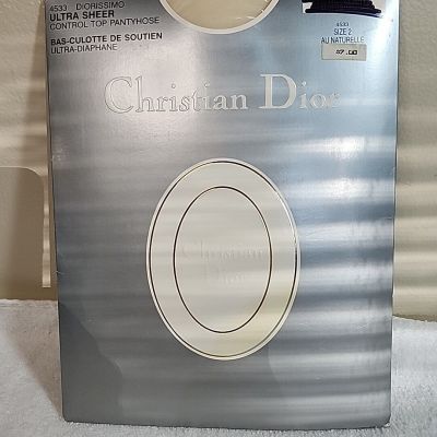 Vtg Christian Dior Ultra Sheer Diorissimo 4533 Panty Hose Au Naturelle Size 2