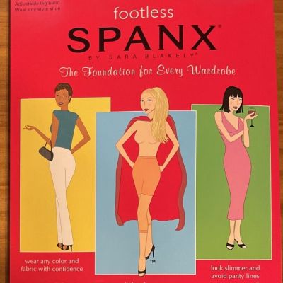 Spanx Footless Body Shaping Pantyhose - Size B Nude Medium Control New A20276