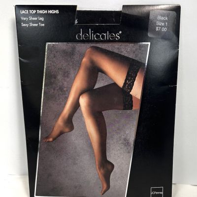 Worthington Delicate Lace Top Thigh High Stockings Natural style#1032 Penny