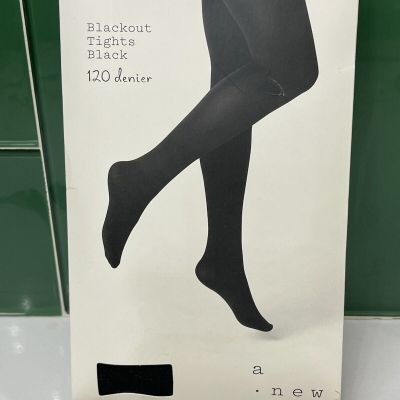 A New Day Womens 120 Denier Opaque  Tights - Black - S/M