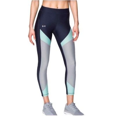 Under Armour heatgear compression blue and gray leggings size large