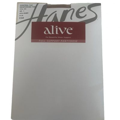Hanes Alive E Full Support Control Top Reinforced Toe Pantyhose Little Color 810