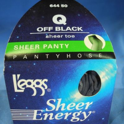 L’EGGS Sheer Energy Pantyhose 64450 Queen Off Black Sheer Panty Sheer Toe