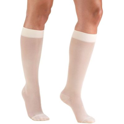 Truform Women's Stockings Knee High Sheer: 15-20 mmHg XL IVORY (1773IV-XL)