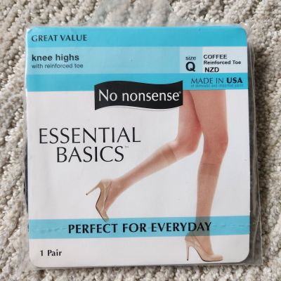 NEW - Women’s No Nonsense coffee reinforced toe knee highs (Q) NZD 1-pair
