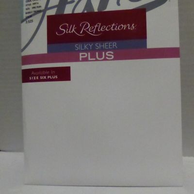 Hanes Silk Reflections Silky Sheer Control Top, Barely There, One Plus Size