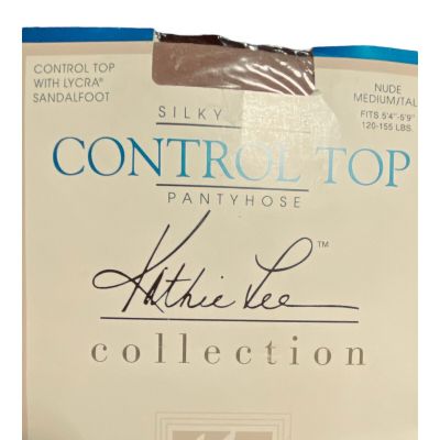 Kathie Lee Collection Control Top Pantyhose / Lycra Nude Medium /Tall Sandalfoot