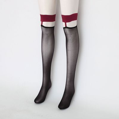Womens Stockings Garter Thigh Club Socks Show High Fashion Contrast Stage Sexy