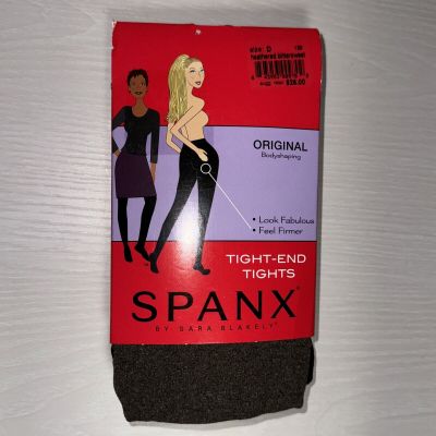 Spanx Sz D Tight End Shaper Tights Footed Opaque Leg Brown Heathered Bittersweet