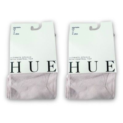 HUE Sachet Pink Ultimate Opaque Control Top Tights Womens Size 1 U3271 ~ 2 Pairs