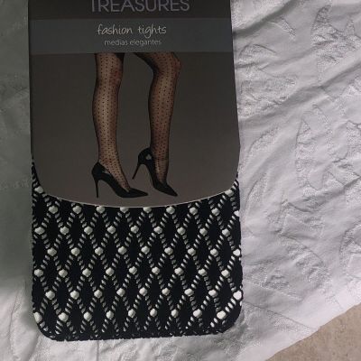 Secret Treasures Fashion Black Tights 1-Pair Size 2 Nylon Spandex