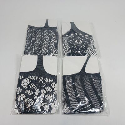 Fishnet Stockings Thigh-high Suspender Stockings 4-Pack Halloween Stockings