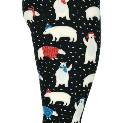 Christmas Polar Bears Coca Cola Style Leggings Amazing Print