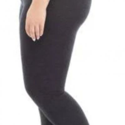 Wonderly Plus Size Heather Gray Fleece Lined Leggings 1X NWT