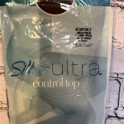 Silkies Ultra Control Top Mocha 030503 Ultra Sheer XL Queen Pantyhose