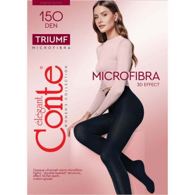 Tights Conte Triumf 150 Den Warm Cozy Elastic Microfibra Women Pantyhose