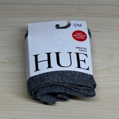 HUE WOMEN'S KNITTED U2016 BRUSHED GRAY SWEATER TIGHTS S/M NEW