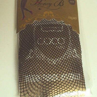 Honey B Fishnet (Mesh) tights Black One Size fits Most Three different mesh size