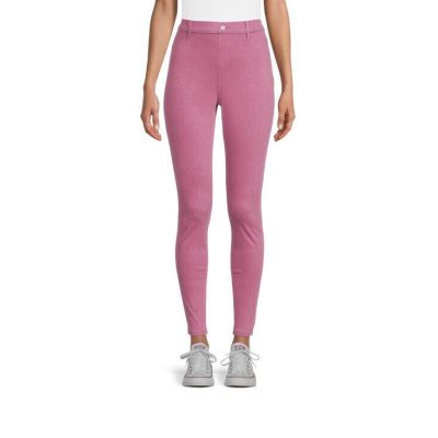 Time And Tru Women's High Rise Jeggings Pants Stretch Pink NWT SMALL (4-6)