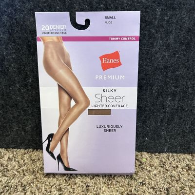 Women's Hanes Premium Silky Sheer Lighter Coverage Tummy Control Nude Small