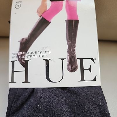New Hue Brand Opaque Tights- Mink Heather. Size 3