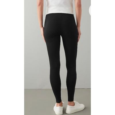 J. Jill Womens Plus Size Black Pima Cotton Ankle Leggings Stretch Waist Pants 4X