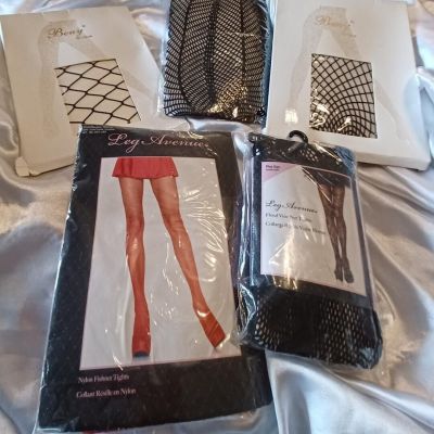 Lot of 5 Fishnet Pantyhose