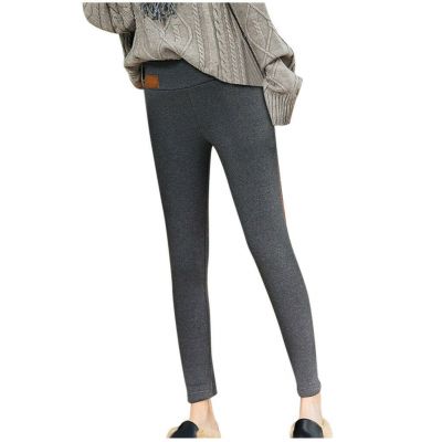 Women Solid Warm Winter Tight Thick Velvet Wool Cashmere Pants Trousers Legging