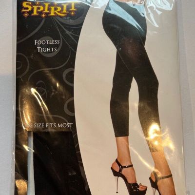 New SPIRITS Footless Tights Black - One Size Fits Most