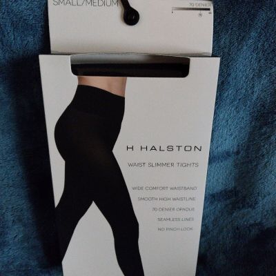 H Halston Women's Waist Slimming  Tights Size Small/Medium (Black)