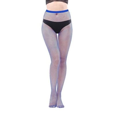 Blue Sexy Fishnets Leggings Mesh Nylon Waist High Stretch Lingerie 4-Styles