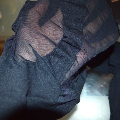 WOLFORD X MUGLER A Tights PantyHose New Black Line Design Size Small Org $175!!