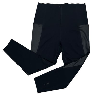 Sweaty Betty Active Leggings Sz 14 Black Storm Power Shine 7/8 Running Workout