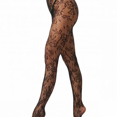 High Waist Fishnet Tights Thigh High Stockings Suspender Pantyhose (Allover F...