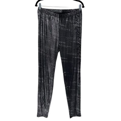 Torrid Snakeskin Pattern Metallic Black Leggings Size 2