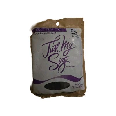 Just My Size Pantyhose Size: 4X   Off Black  Control Top With Reinforced Toe