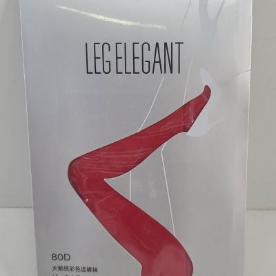 LEG ELEGANT 80D OPAQUES COLORED RED TIGHTS SEALED