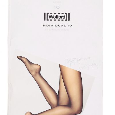 Wolford L116007 Womens Black Individual 10 Denier Sheer Matte Tights Size S