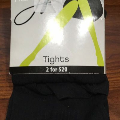 Hanes Women's Vertical Texture Tights Black Size Tall Control Top
