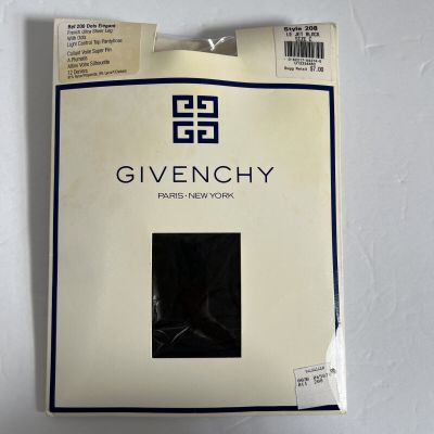 VTG Givenchy French Ultra Sheer Leg w/Dots  Stockings Jet Black Women’s C 208