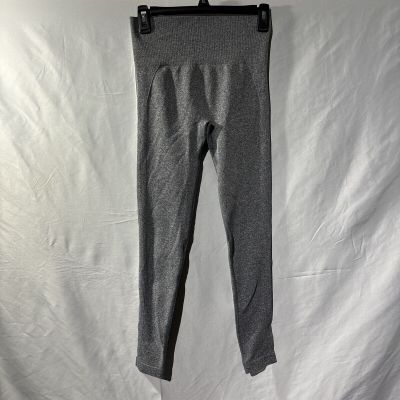 Womens & Ladies  Stretchy Leggings Exercise Yoga Pants Pull On Size Medium Gray