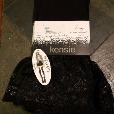 Kensie Black Lace Top Stockings - NWT